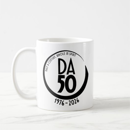 1976-2026 50周年記念 ブラックマグカップ コーヒーマグカップ (左)