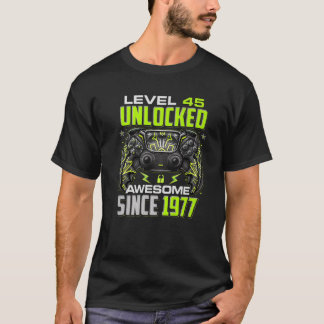 1976 46誕生日以素晴らし降のレベル46のロック解除 Tシャツ