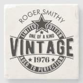 1976 50歳の誕生日を迎えるあなたへ、ヴィンテージなコースターを ストーンコースター (正面)