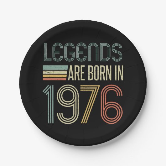 1976 50歳の誕生日レジェンド ペーパープレート (正面)