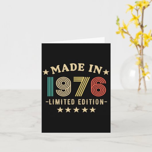 1976 50th Birthday,50th 2026 For Him, Dad,father's カード (黄色い花)