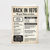 1976 Back in the Day, Fun Facts Birthday Card カード (正面)