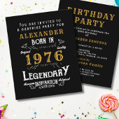 1976 Budget 50th Birthday Invitation Legend チラシ