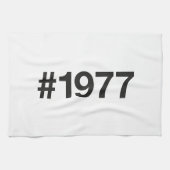 1977ハッシュタグ48誕生日記念日 キッチンタオル (横)