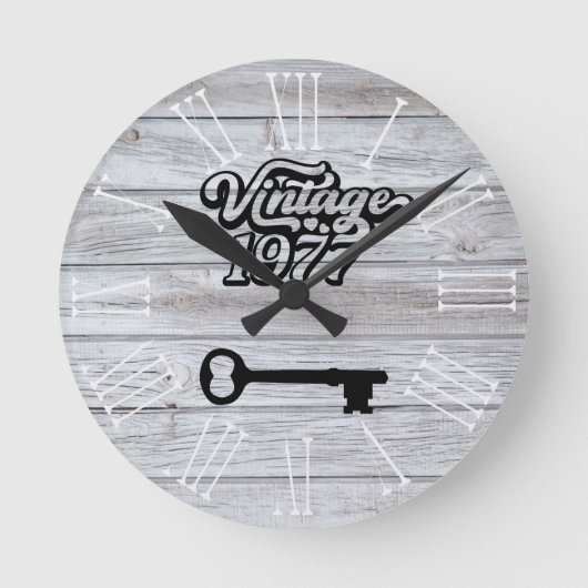 1977ヴィンテージアクリル製壁時計 ラウンド壁時計 (正面)