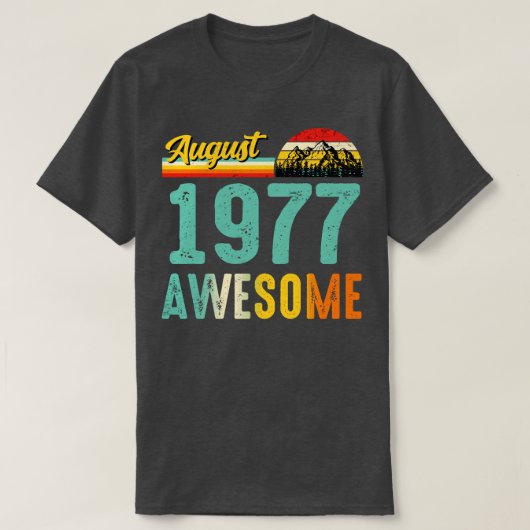 1977威厳がある誕生日ギフトシャツヴィンテージ威厳がある197 Tシャツ (デザイン正面)