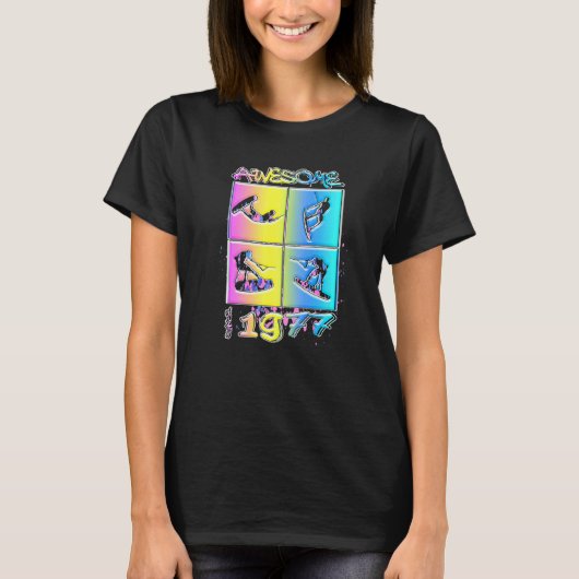 1977年からスゴイ ウェイクボード ライフスタイル 2 Tシャツ (正面)