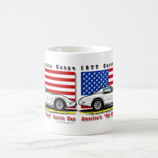 1977年のコルベットのコーヒー・マグ コーヒーマグカップ (中央)