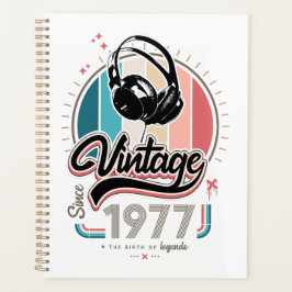 1977年のヘッドフォン以降のヴィンテージ プランナー手帳