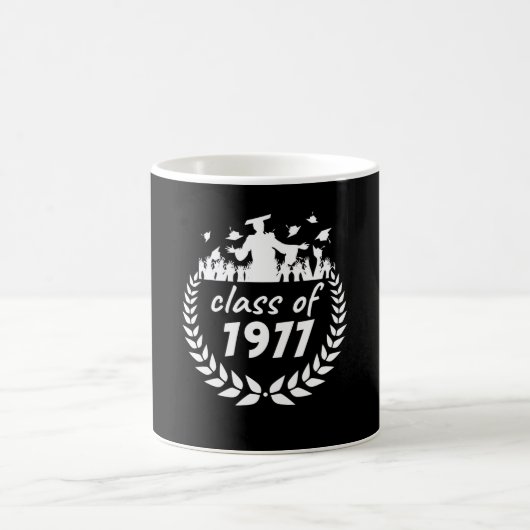 1977年の卒業又は懇親会デザイン コーヒーマグカップ (中央)