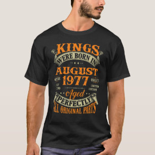 1977年メンズ45生まれ誕生日Kings威厳がある 4 Tシャツ