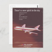 1977年ヴィンテージスタイル定期船ポスター ポストカード (正面/裏面)