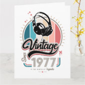 1977年以来のヴィンテージ ヘッドホン カード (黄色い花)