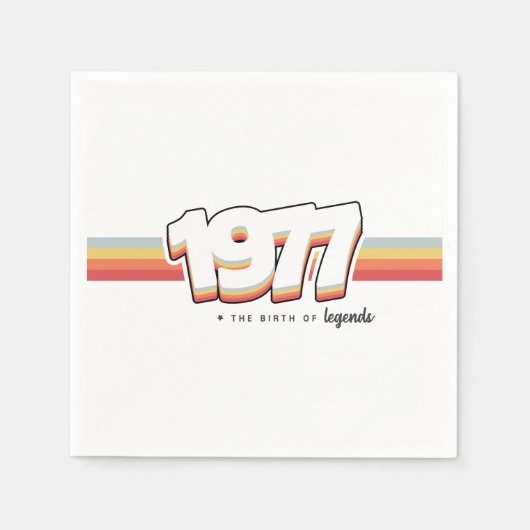 1977年伝説の誕生 スタンダードカクテルナプキン (正面)