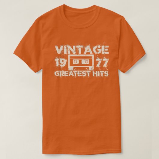1977年素晴らしヒット・ヴィンテージ白 Tシャツ (デザイン正面)