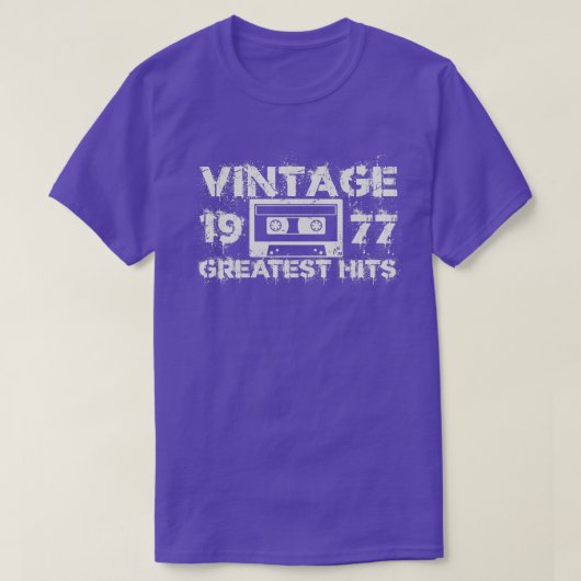 1977年素晴らしヒット・ヴィンテージ白 Tシャツ (デザイン正面)