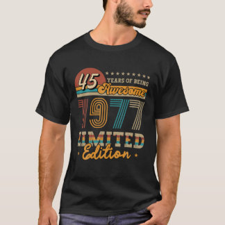 1977年製 ヴィンテージ 45歳 限定版 ギフト アイデア Tシャツ