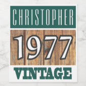 1977年誕生ワインラベル ワインラベル (シングルラベル)