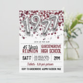 1977年高校同窓会招待状 招待状 (スタンド正面)