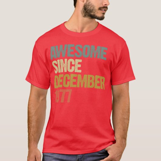 1977年12月以来のグルービーで最高のビンテージギフト 再 Tシャツ (正面)
