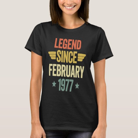 1977年2月以来の伝説 Tシャツ (正面)