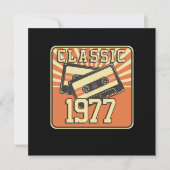 1977年43誕生日男性へギフト生まれと女性 招待状 (正面)