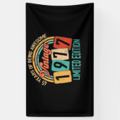 1977年45誕生日素晴らしの45歳 横断幕 (縦)