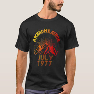 1977年7素晴らし月45誕生日以来45歳 Tシャツ