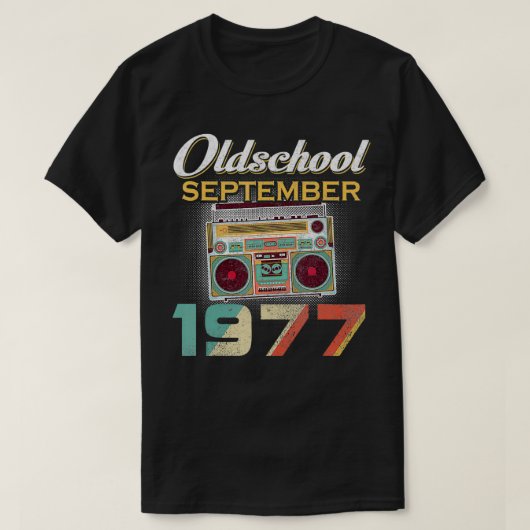 1977年9月製42回目の誕生日素晴らしギフト Tシャツ (デザイン正面)