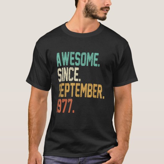 1977年9素晴らし月45日Biから45歳 Tシャツ (正面)