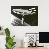 1977年NASA宇宙・ステーション・コンセプト ポスター (ホームオフィス)