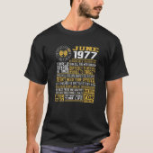 1977最高の生まれ年6月ジェミニ〔占星術の〕十二宮図シンボルや象徴44誕生 Tシャツ (正面)