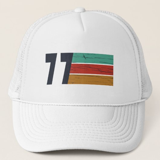 1977生まれ年のヴィンテージ誕生日ギフト キャップ (正面)