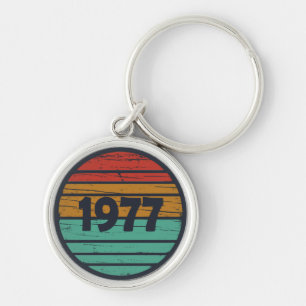 1977生まれ年のヴィンテージ誕生日ギフト キーホルダー