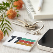 1977生まれ年のヴィンテージ誕生日ギフト キーホルダー (正面右)