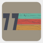 1977生まれ年のヴィンテージ誕生日ギフト スクエアシール (正面)