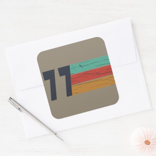 1977生まれ年のヴィンテージ誕生日ギフト スクエアシール (封筒)