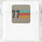 1977生まれ年のヴィンテージ誕生日ギフト スクエアシール (バッグ)