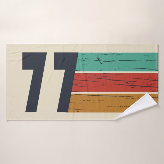 1977生まれ年のヴィンテージ誕生日ギフト バスタオル (バスタオル)