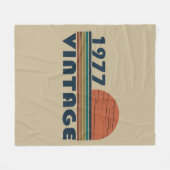 1977生まれ年のヴィンテージ誕生日ギフト フリースブランケット (正面(横))