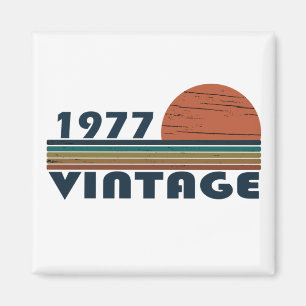 1977生まれ年のヴィンテージ誕生日ギフト マグネット