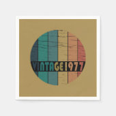 1977生まれ年のヴィンテージ誕生日 スタンダードカクテルナプキン (正面)