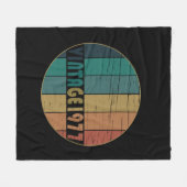 1977生まれ年のヴィンテージ誕生日 フリースブランケット (正面(横))