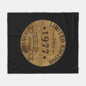 1977生まれ年のヴィンテージ誕生日 フリースブランケット (正面(横))