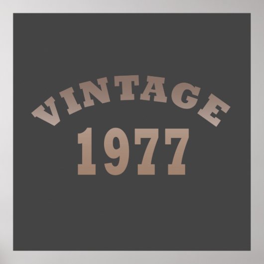 1977生まれ年のヴィンテージ誕生日 ポスター (正面)