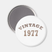 1977生まれ年のヴィンテージ誕生日 マグネット (正面/裏面)