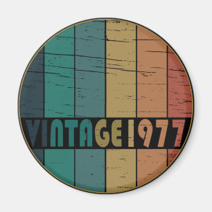 1977生まれ年のヴィンテージ誕生日 マグネット