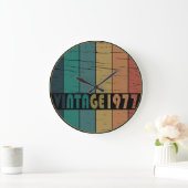 1977生まれ年のヴィンテージ誕生日 ラージ壁時計 (ホーム)