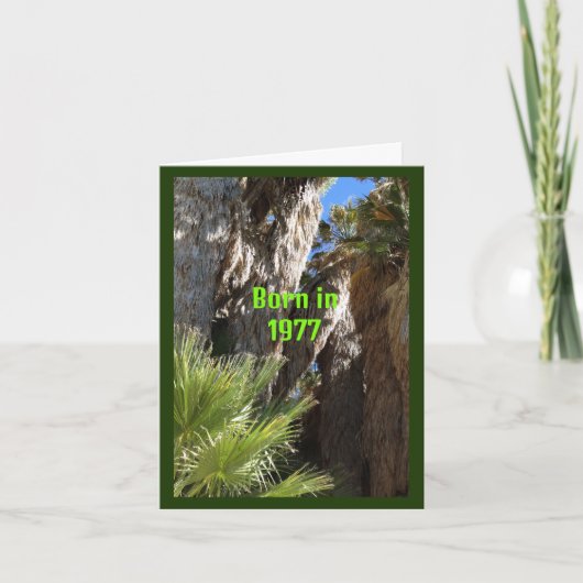 1977生まれ年の誕生日おもしろい事実 カード (正面)