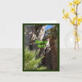 1977生まれ年の誕生日おもしろい事実 カード (黄色い花)